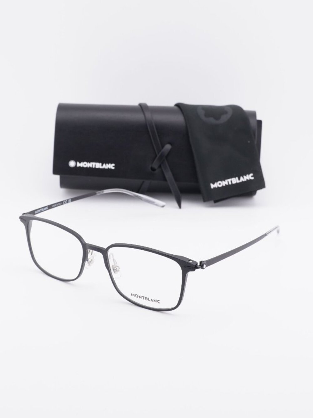 Montblanc MB0196OK 001 Rectangle Eyeglasses 53mm – Black